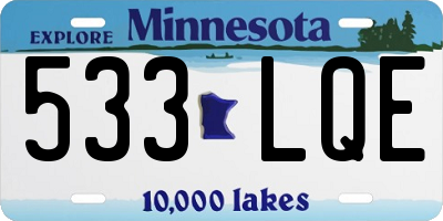 MN license plate 533LQE