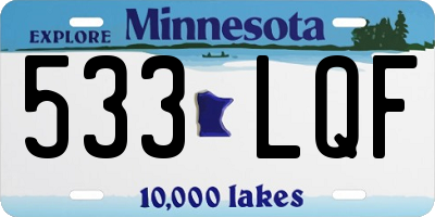 MN license plate 533LQF