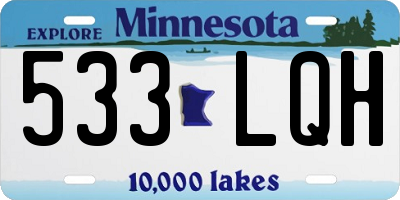 MN license plate 533LQH