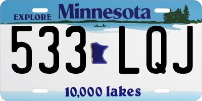MN license plate 533LQJ