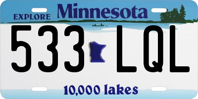 MN license plate 533LQL