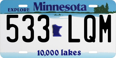 MN license plate 533LQM