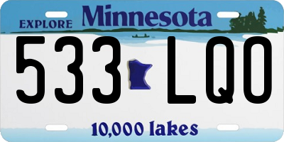 MN license plate 533LQO