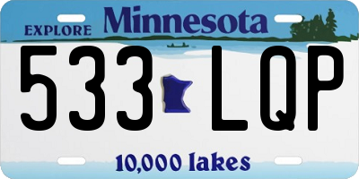 MN license plate 533LQP