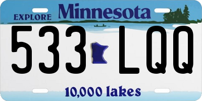 MN license plate 533LQQ