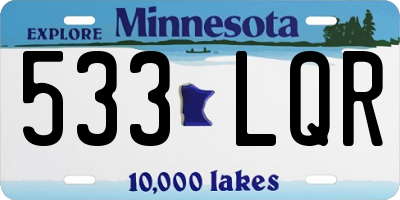MN license plate 533LQR