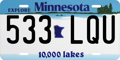 MN license plate 533LQU