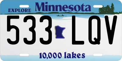 MN license plate 533LQV