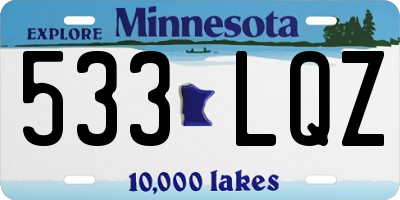 MN license plate 533LQZ