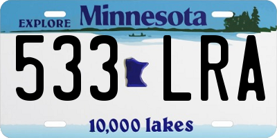 MN license plate 533LRA