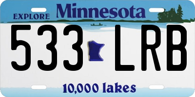 MN license plate 533LRB