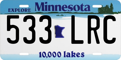 MN license plate 533LRC