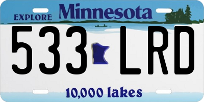 MN license plate 533LRD