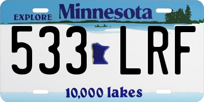 MN license plate 533LRF