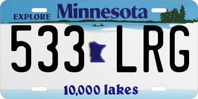 MN license plate 533LRG