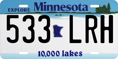 MN license plate 533LRH