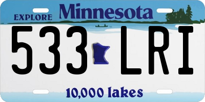 MN license plate 533LRI