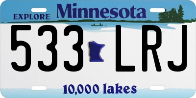MN license plate 533LRJ