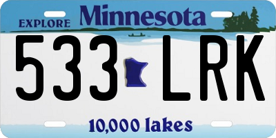 MN license plate 533LRK