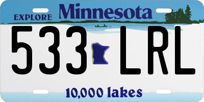 MN license plate 533LRL