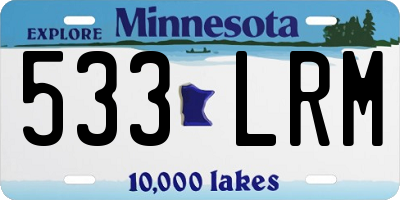 MN license plate 533LRM