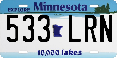 MN license plate 533LRN