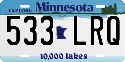 MN license plate 533LRQ