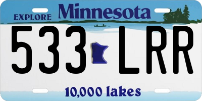 MN license plate 533LRR