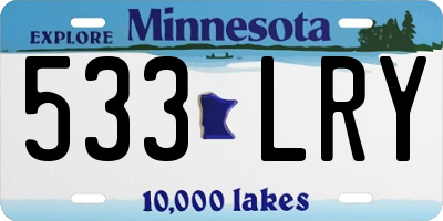 MN license plate 533LRY