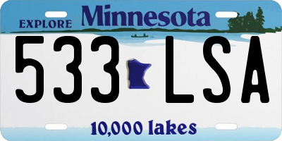 MN license plate 533LSA