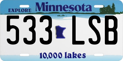 MN license plate 533LSB