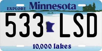 MN license plate 533LSD