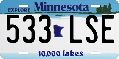 MN license plate 533LSE