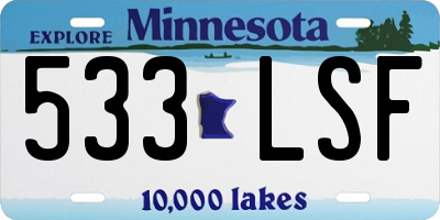 MN license plate 533LSF