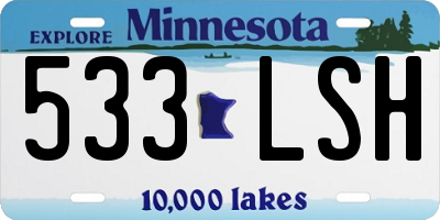 MN license plate 533LSH