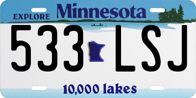 MN license plate 533LSJ