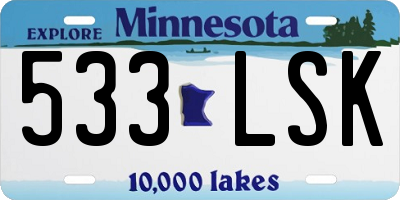 MN license plate 533LSK