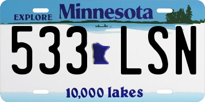 MN license plate 533LSN