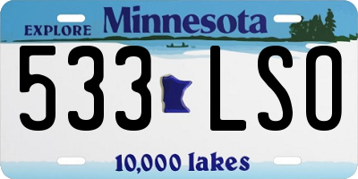 MN license plate 533LSO