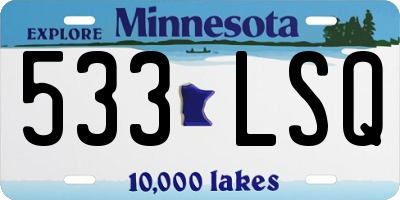 MN license plate 533LSQ