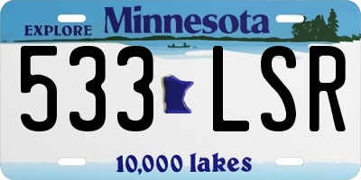 MN license plate 533LSR