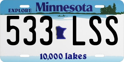MN license plate 533LSS