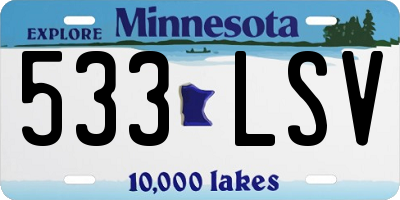 MN license plate 533LSV