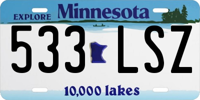 MN license plate 533LSZ