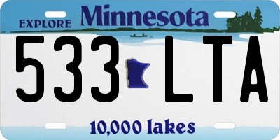 MN license plate 533LTA