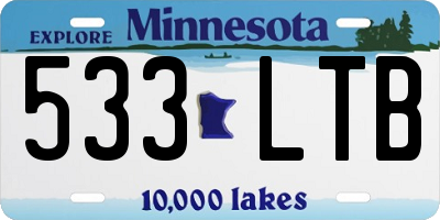 MN license plate 533LTB
