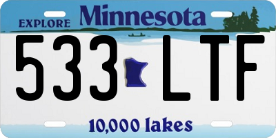 MN license plate 533LTF