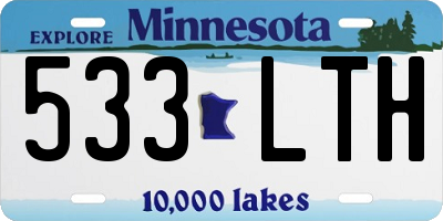 MN license plate 533LTH