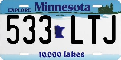 MN license plate 533LTJ