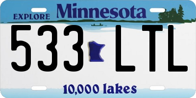 MN license plate 533LTL